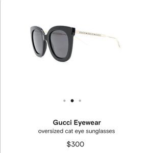 Gucci oversized cat eye sunglasses